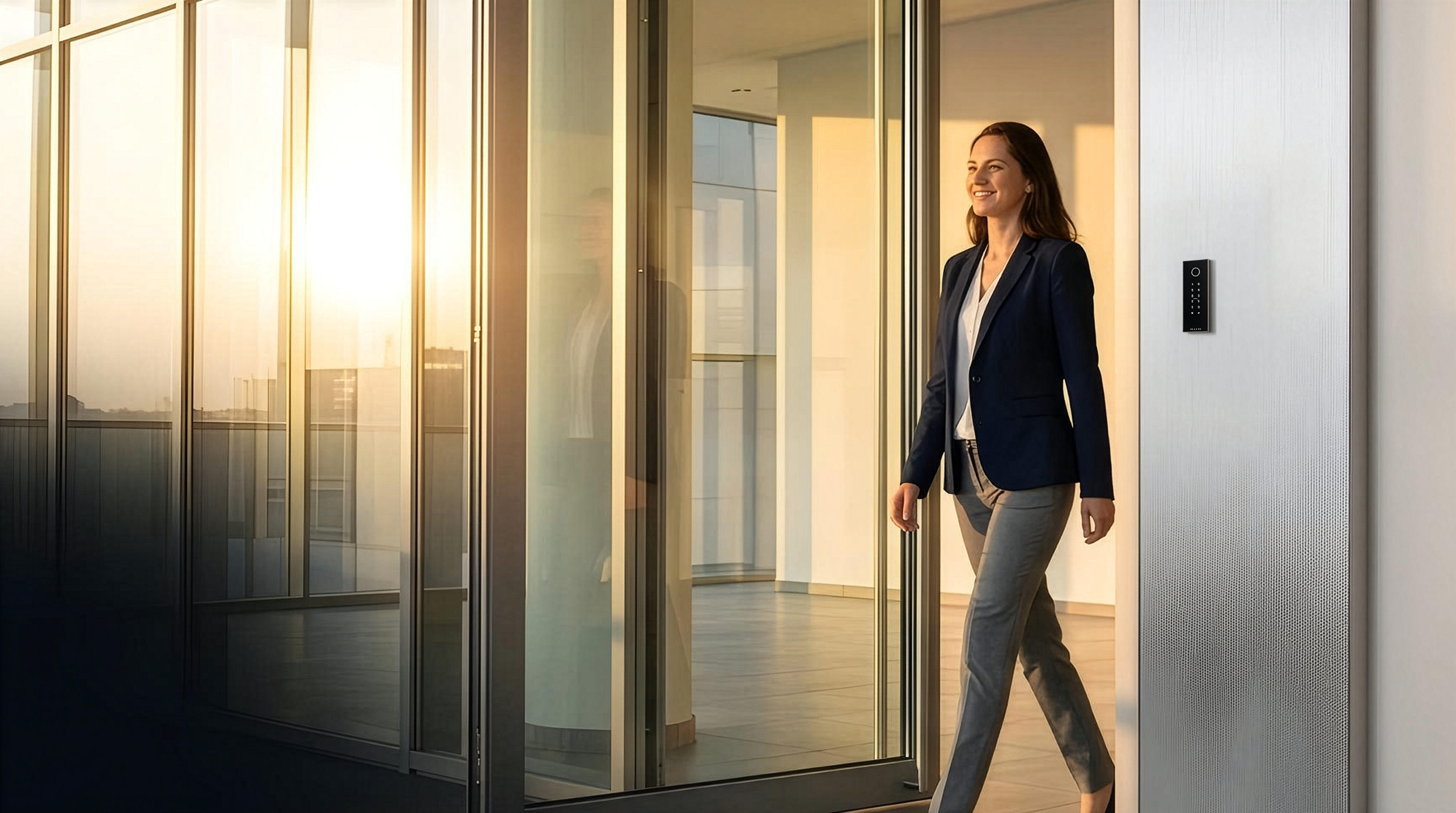 Modern glass office building