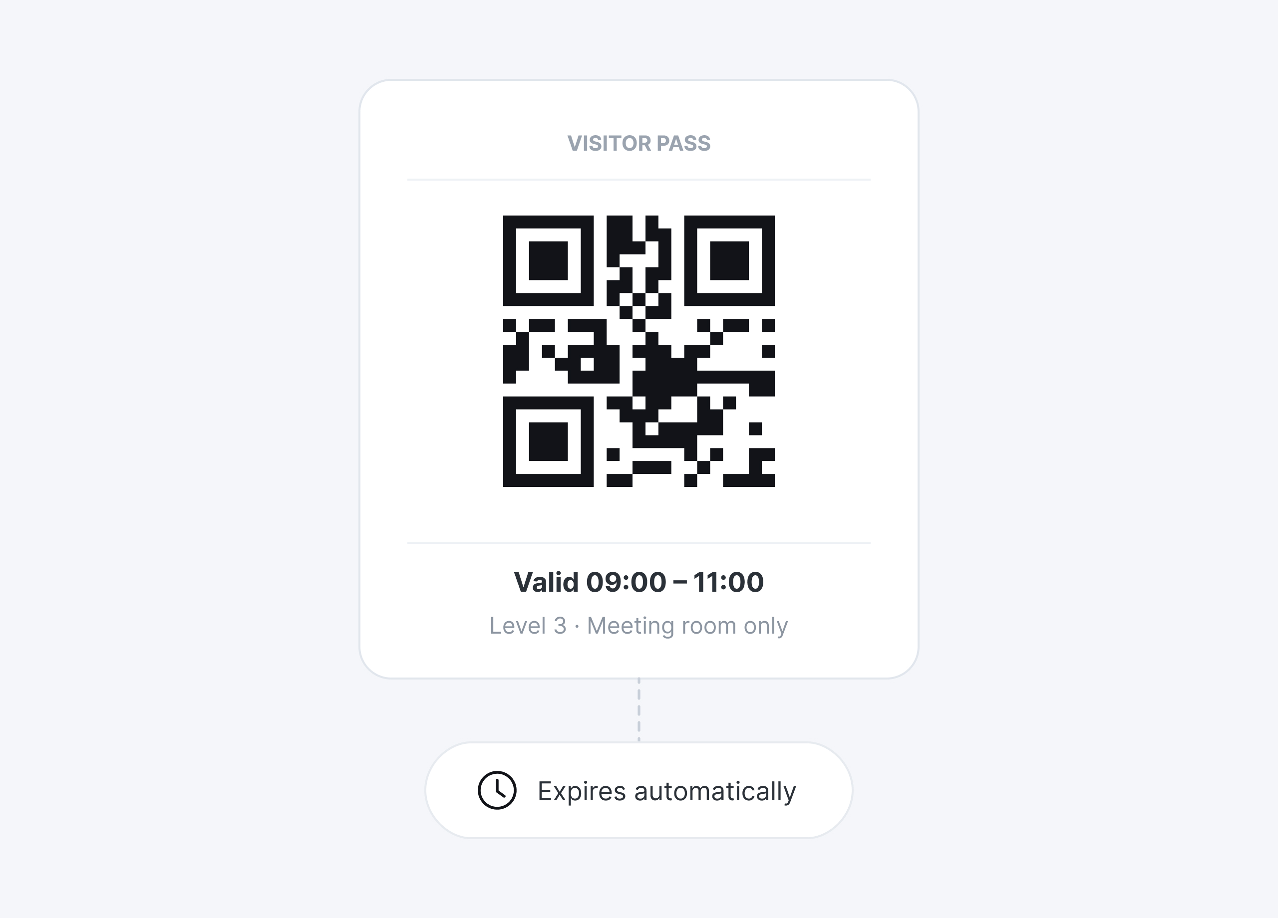 A visitor entering with a temporary QR key