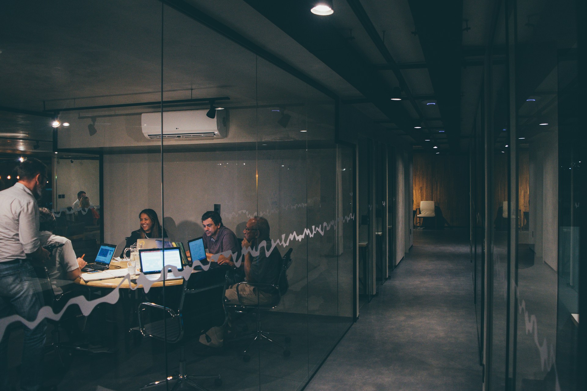 Two-factor authentication protecting a restricted room
