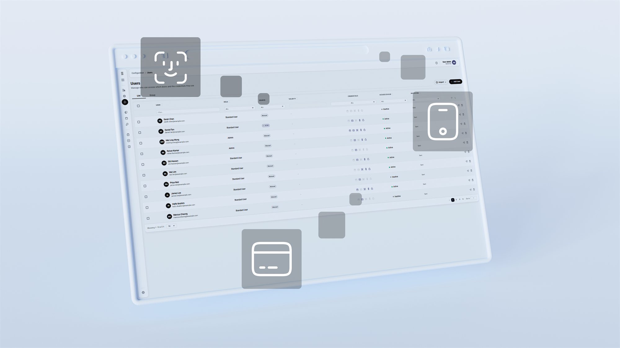A mobile credential delivered to a smartphone
