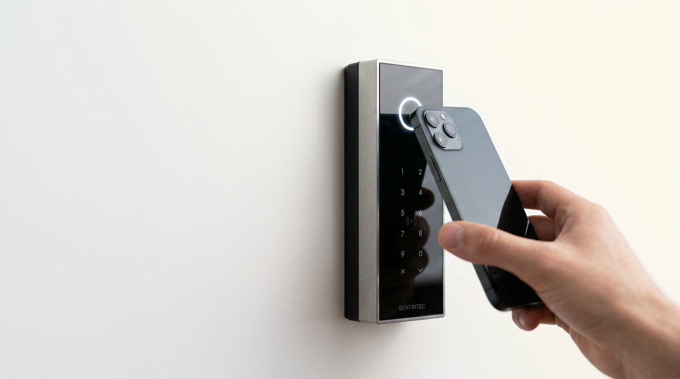 Tapping the phone against a reader
