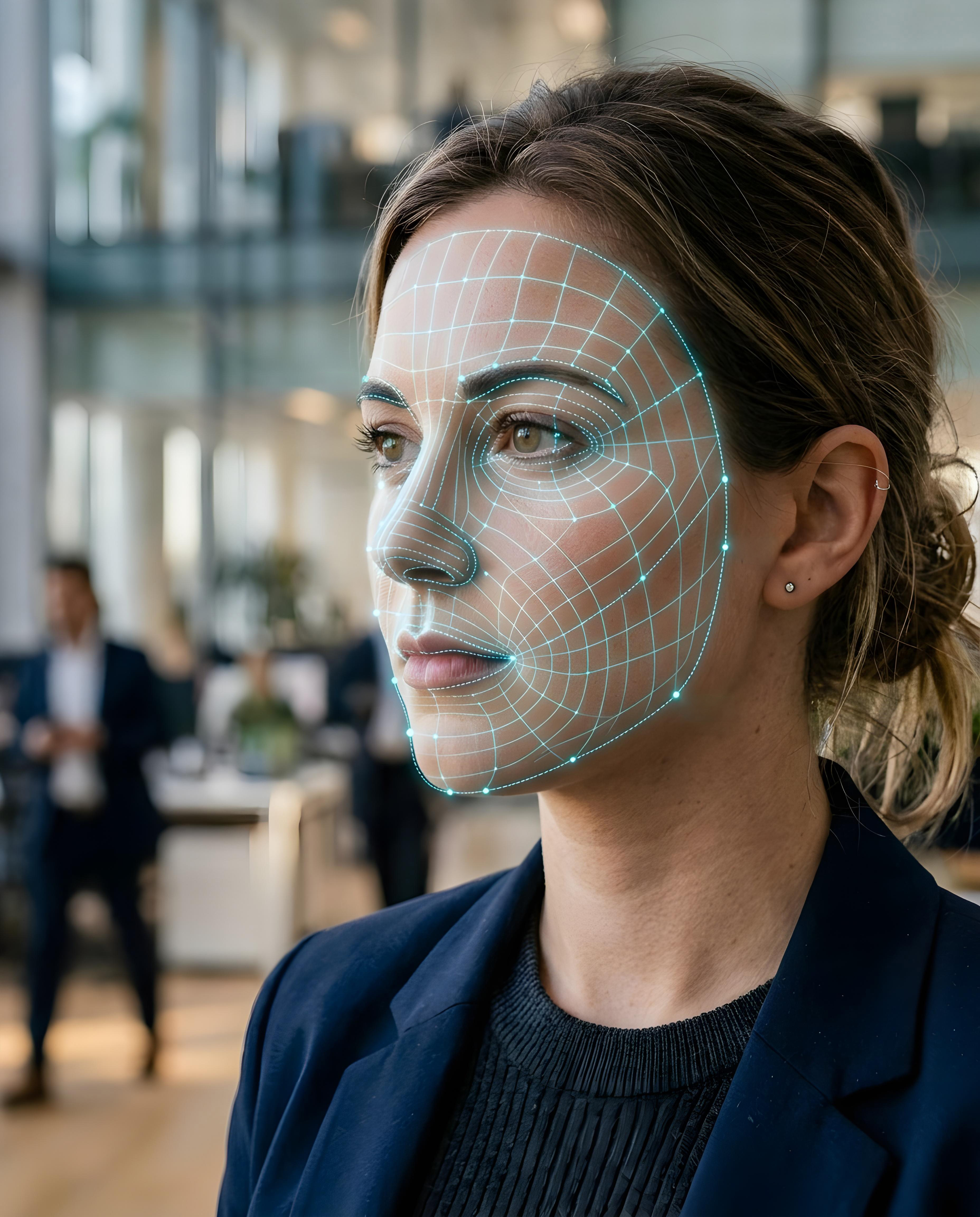 A real person's face verified by depth sensing