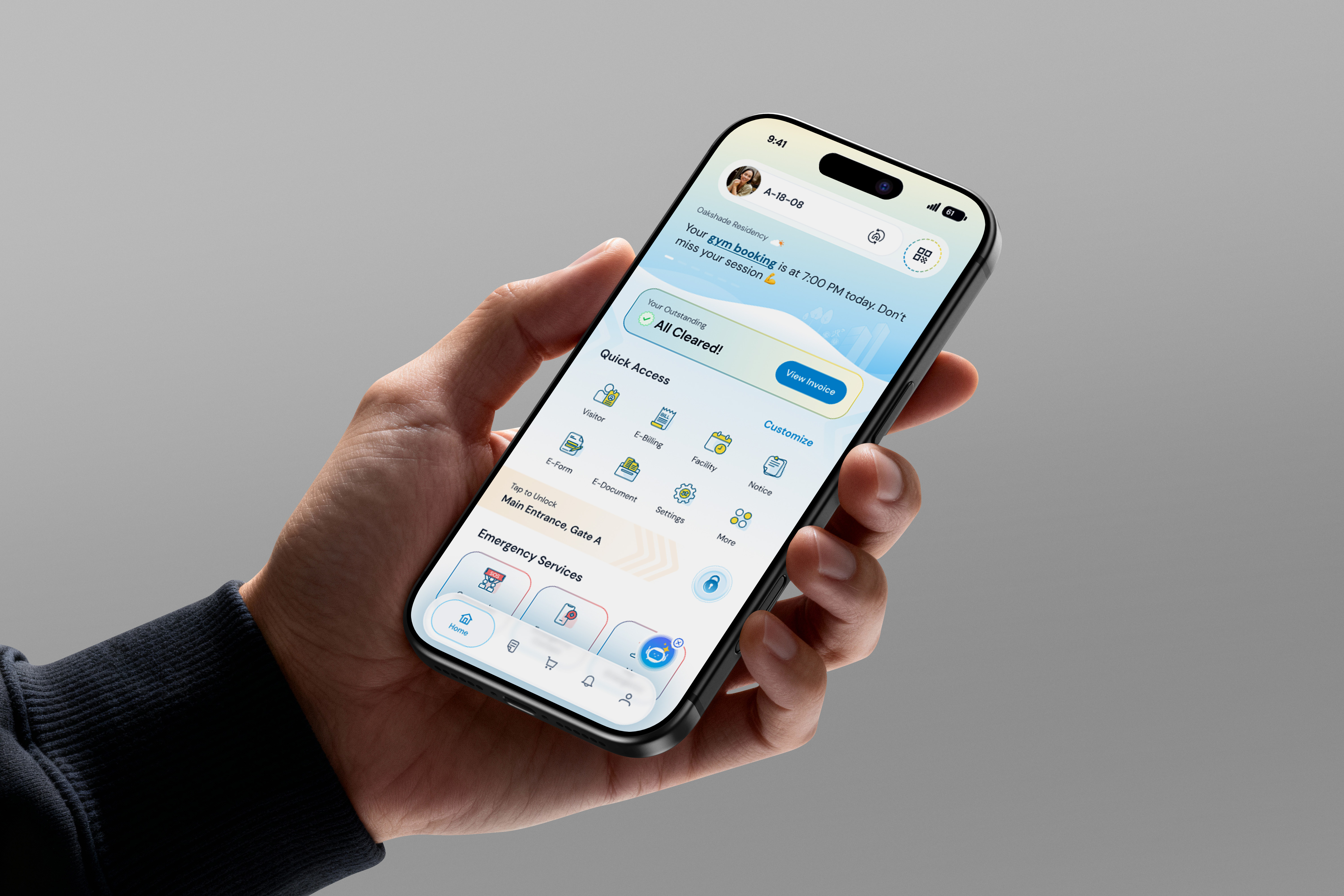 Unlocking a Sentritec-controlled door from the app